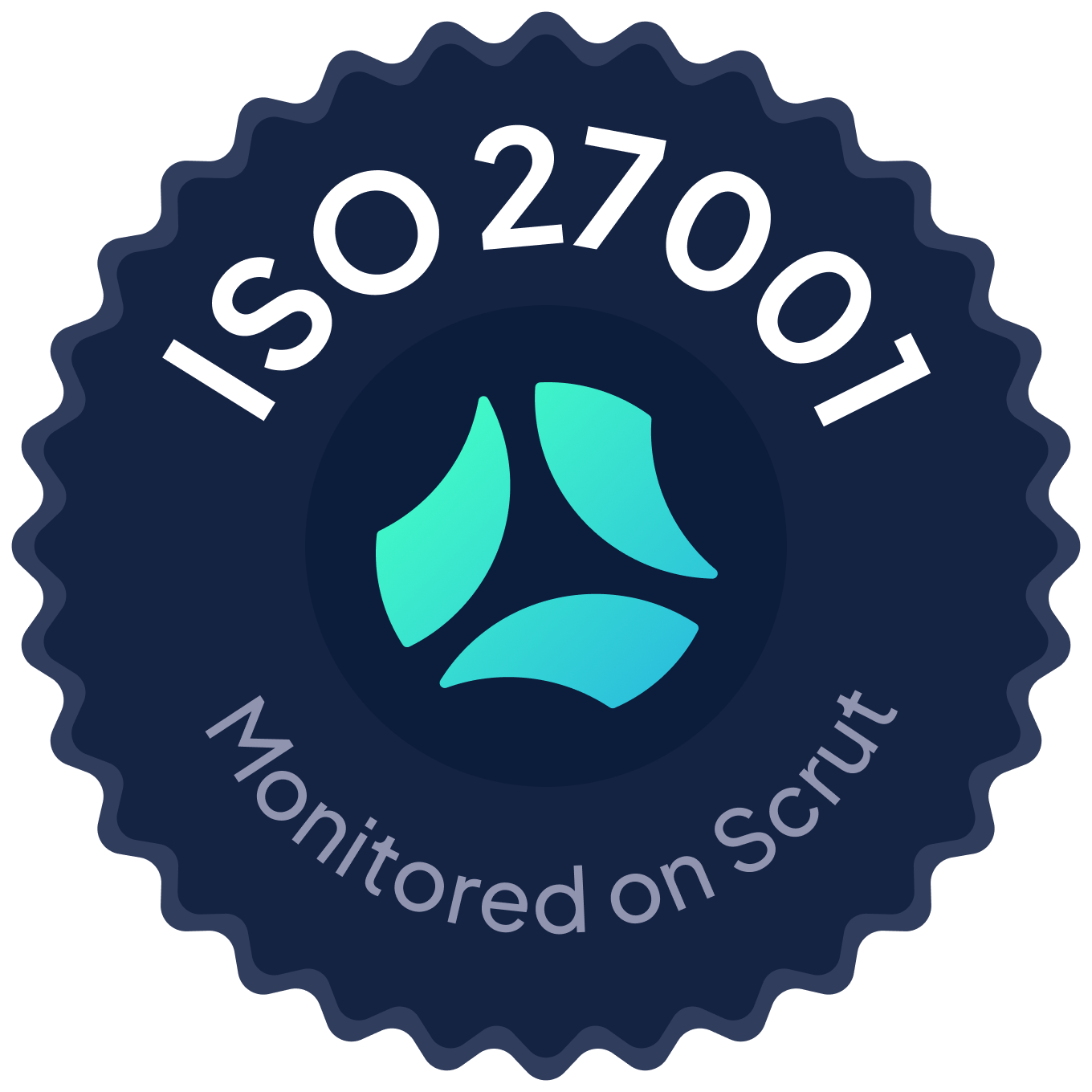 ISO 27001 Compliance Badge Dark